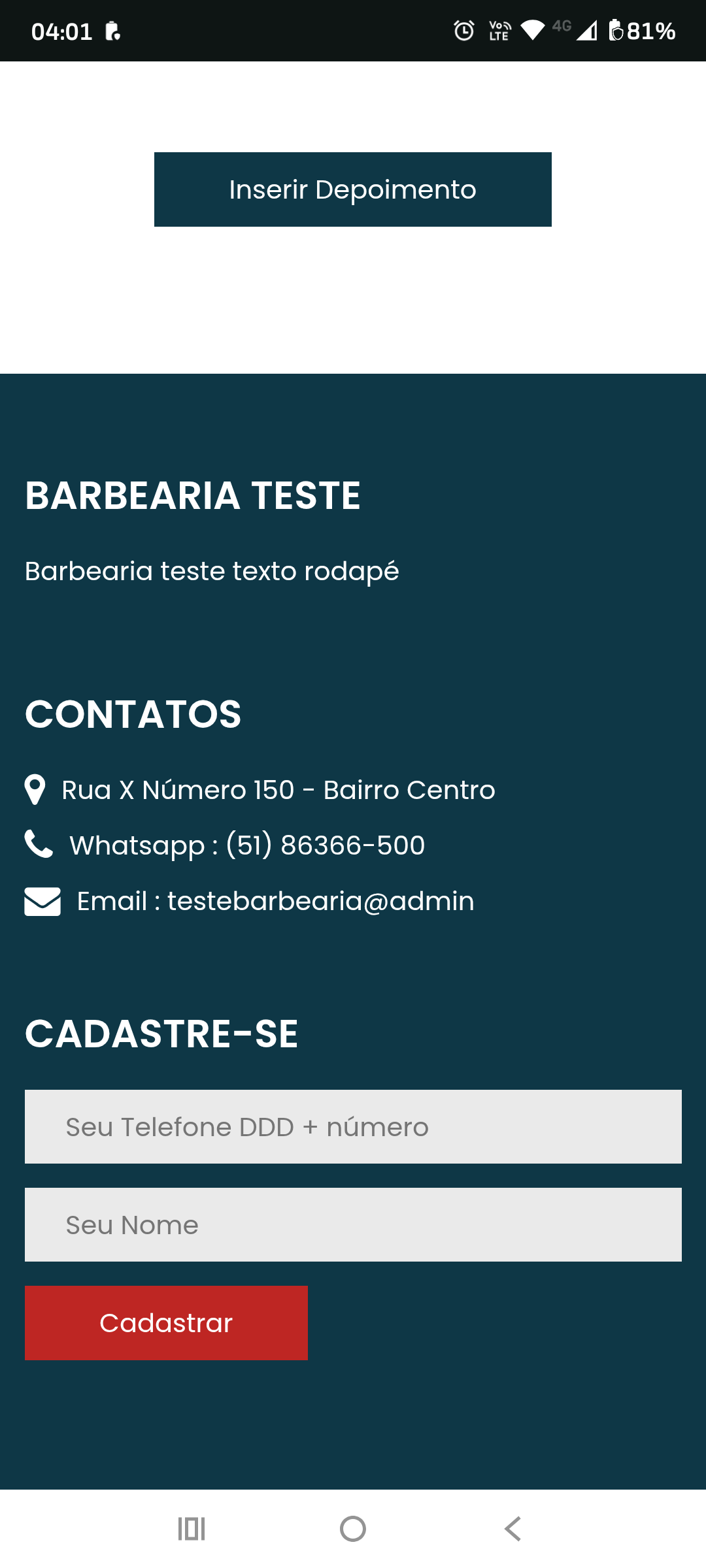Site + loja + agendamento para Barbeiros