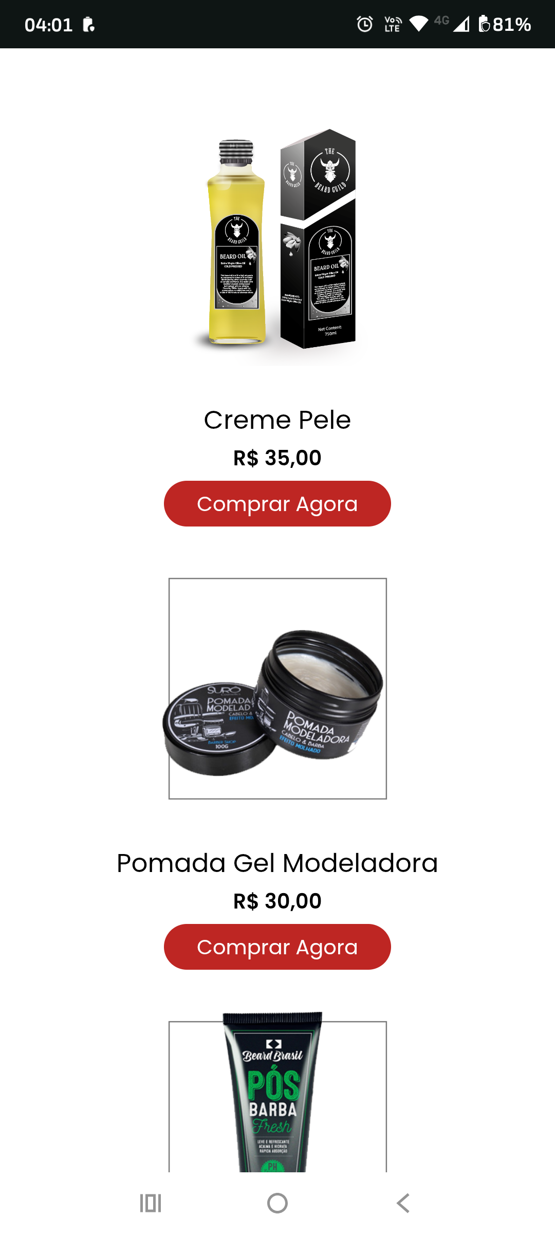 Site + loja + agendamento para Barbeiros