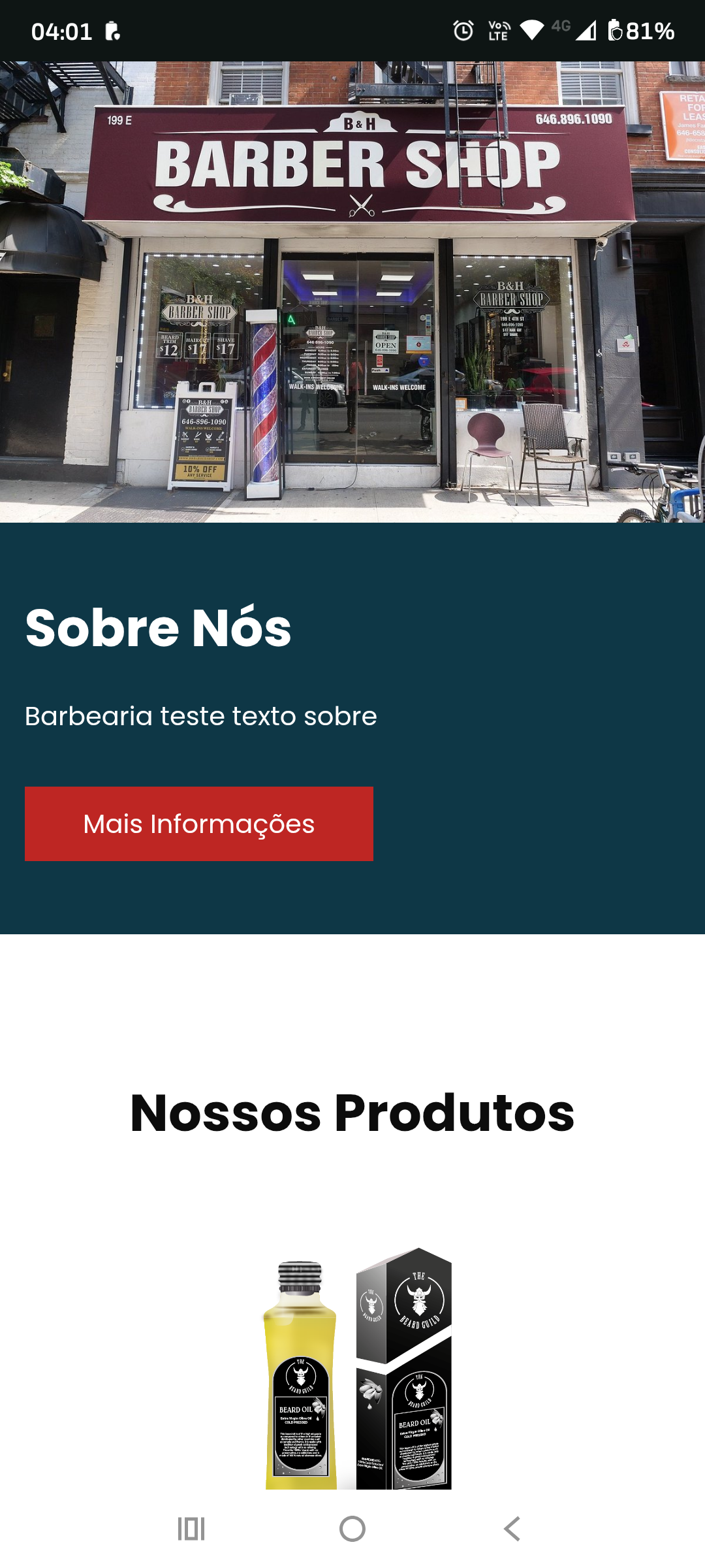 Site + loja + agendamento para Barbeiros