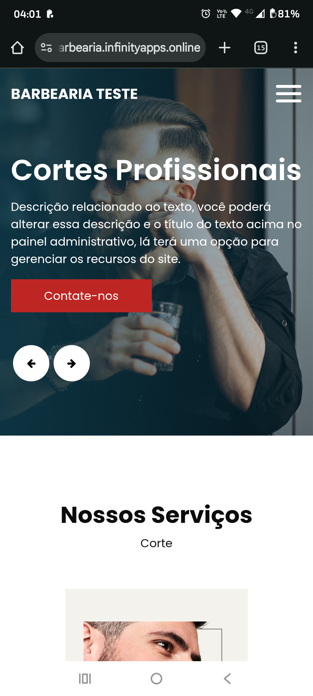 Site + loja + agendamento para Barbeiros